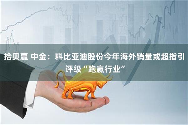 拾贝赢 中金：料比亚迪股份今年海外销量或超指引 评级“跑赢行业”