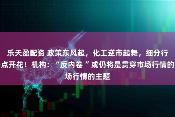 乐天盈配资 政策东风起，化工逆市起舞，细分行业多点开花！机构：“反内卷 ”或仍将是贯穿市场行情的主题