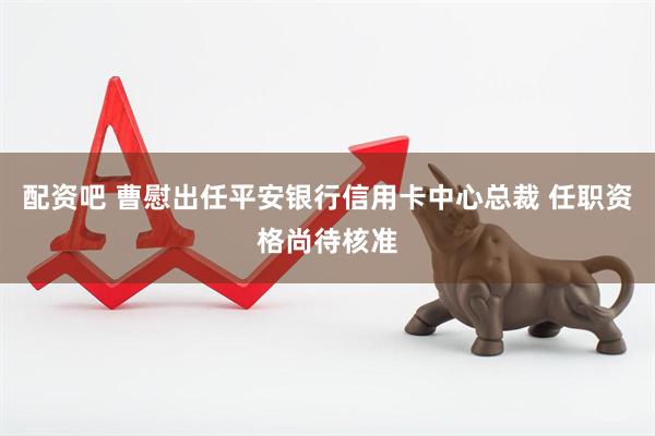 配资吧 曹慰出任平安银行信用卡中心总裁 任职资格尚待核准